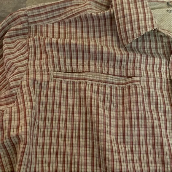 Eddie Bauer Men's Tan Plaid Button Down Shirt - Picture 4 of 10